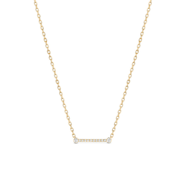 Diamond Business Meeting Pendant Necklace -  Yellow Gold