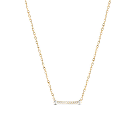 Diamond Business Meeting Pendant Necklace -  Yellow Gold - Main Img