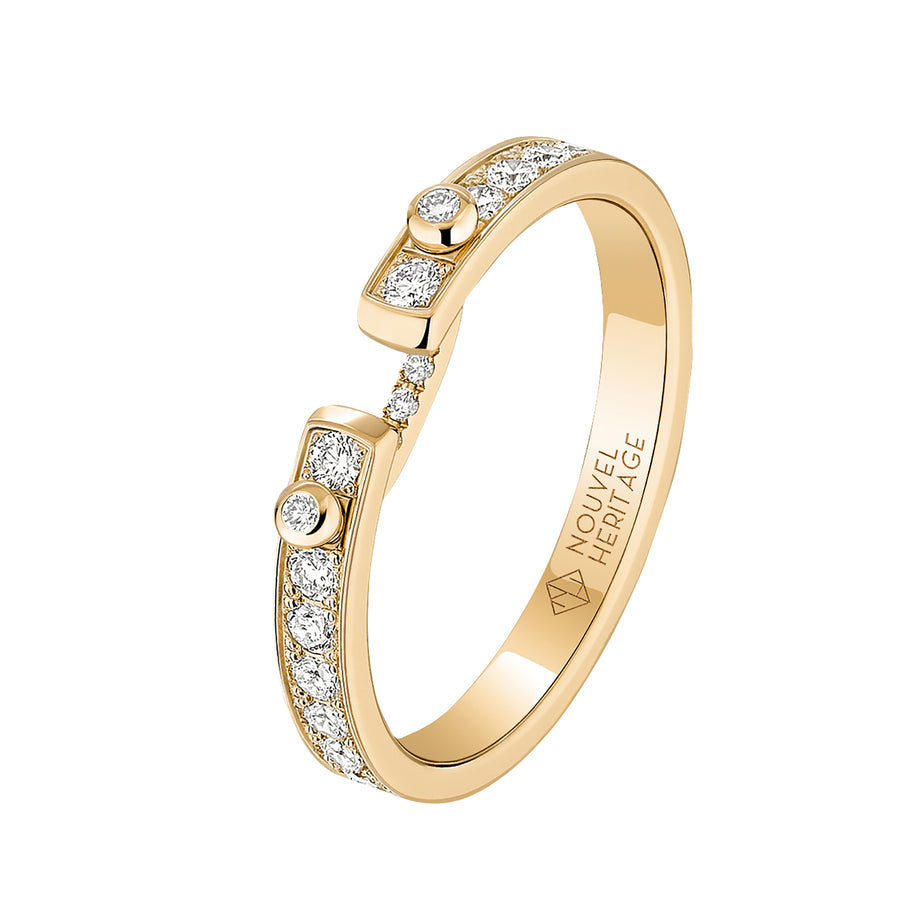 Eternity Tuxedo PM Mood Ring - Yellow Gold