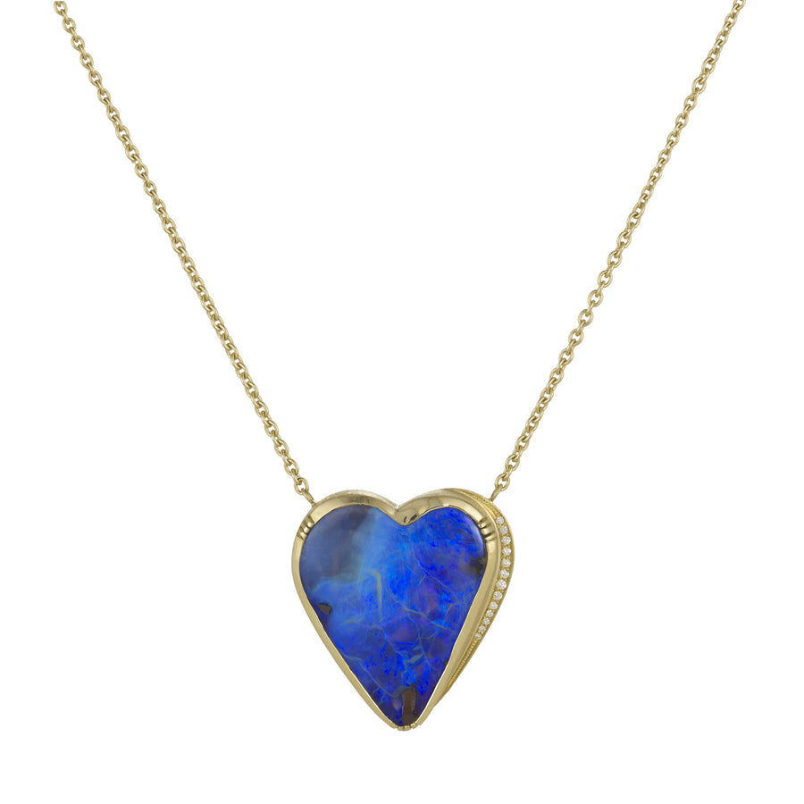 Brooke Gregson Heart Halo Necklace - Necklaces - Broken English Jewelry front view