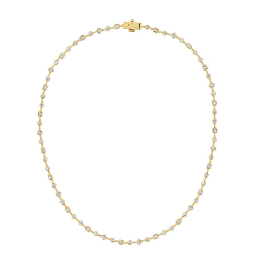 Tennis Bracelet Style Necklace - Main Img