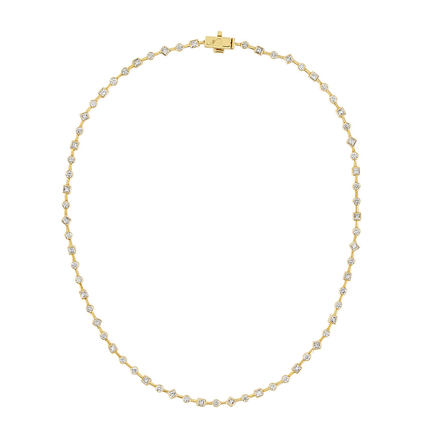 Nancy Newberg Tennis Bracelet Style Necklace - Necklaces - Broken English Jewelry top view