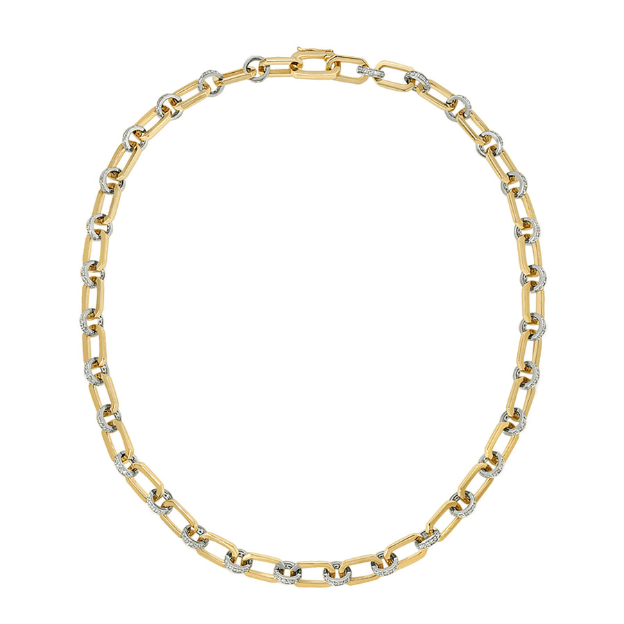 Nancy Newberg Octagon Link Chain Necklace - Necklaces - Broken English Jewelry top view