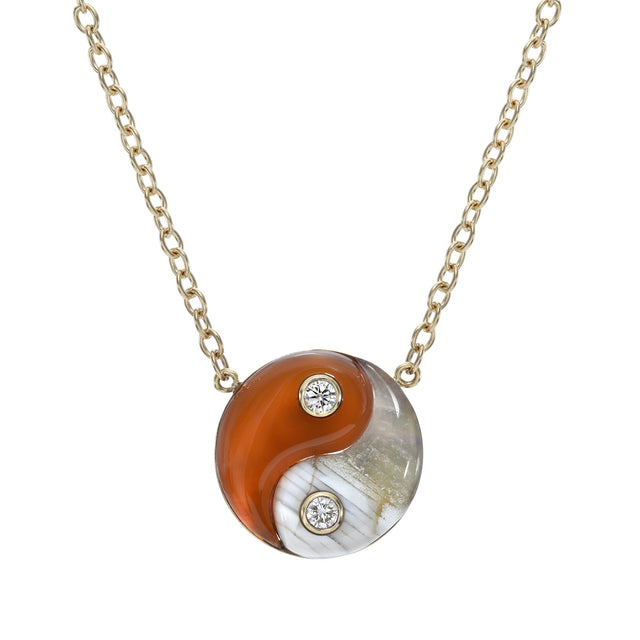 Retrouvai One-Of-A-Kind Yin Yang Pendant Necklace - Necklaces - Broken English Jewelry