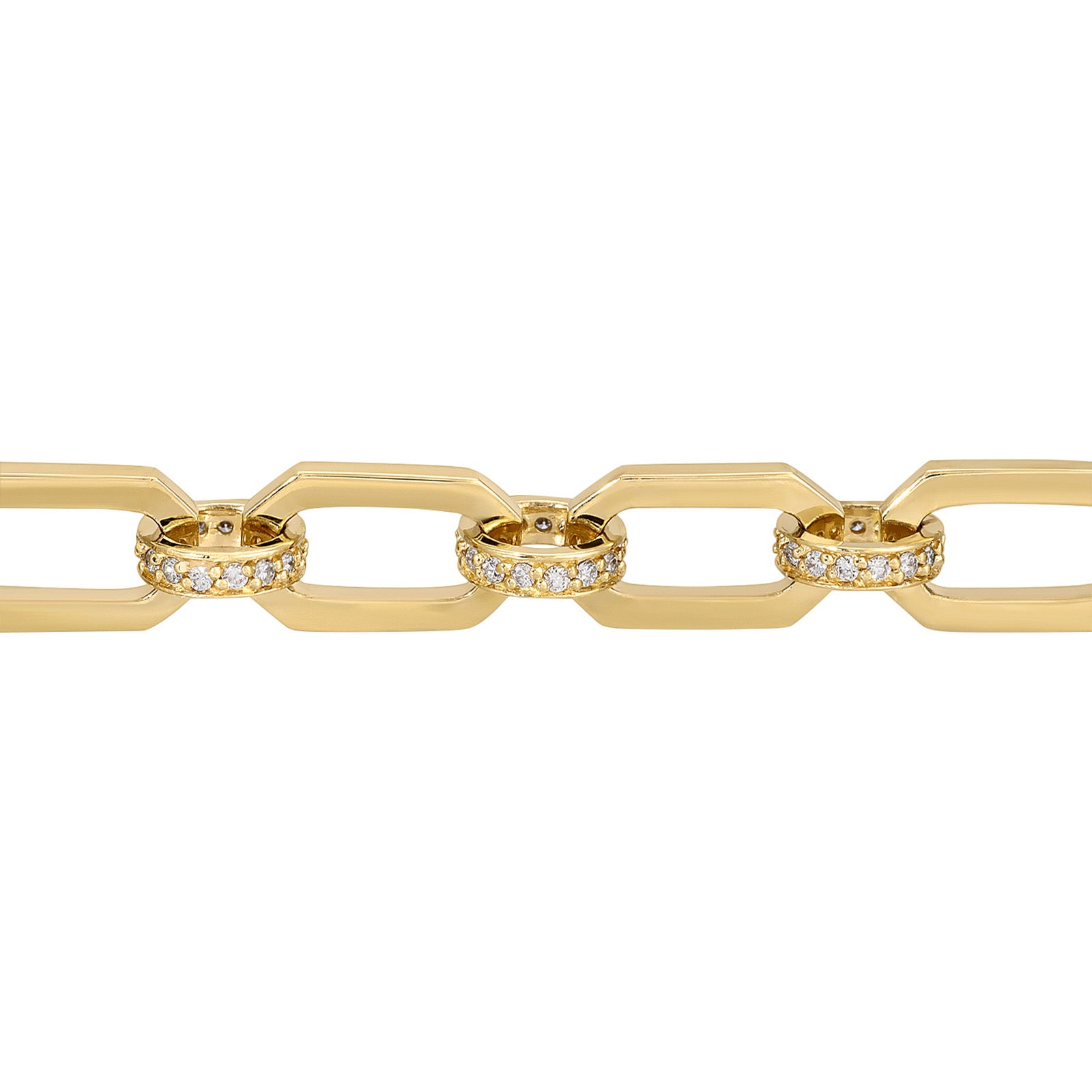 Nancy Newberg Full Cut Diamond Link Bracelet - Bracelets - Broken English Jewelry