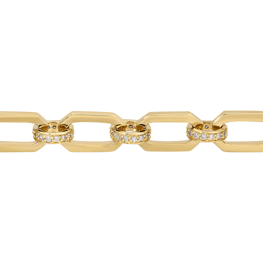 Nancy Newberg Full Cut Diamond Link Bracelet - Bracelets - Broken English Jewelry