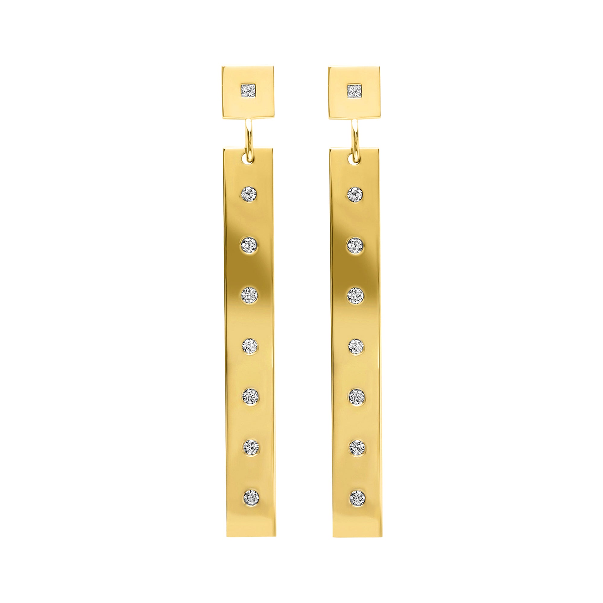 Gold Bar Earrings