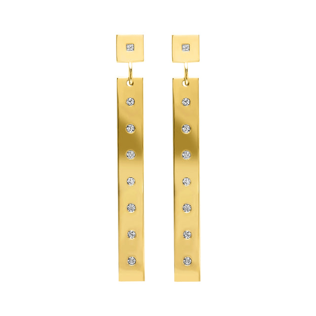 Gold Bar Earrings