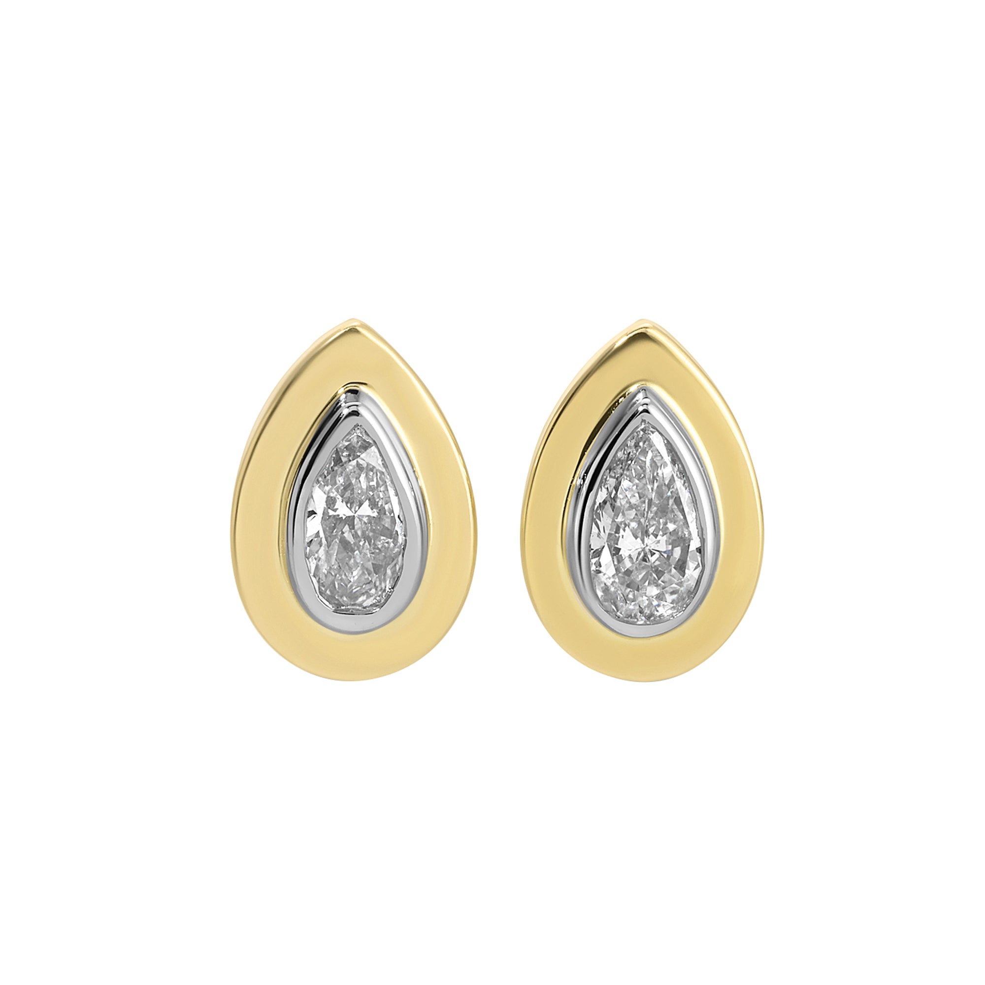Nancy Newberg - Bezel Pear Studs