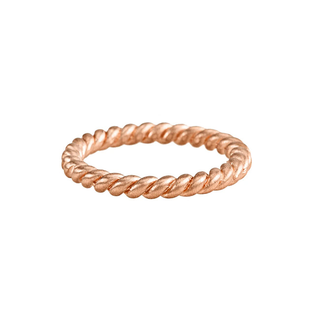 Nancy Newberg Thick Twist Ring - Rose Gold - Rings - Broken English Jewelry