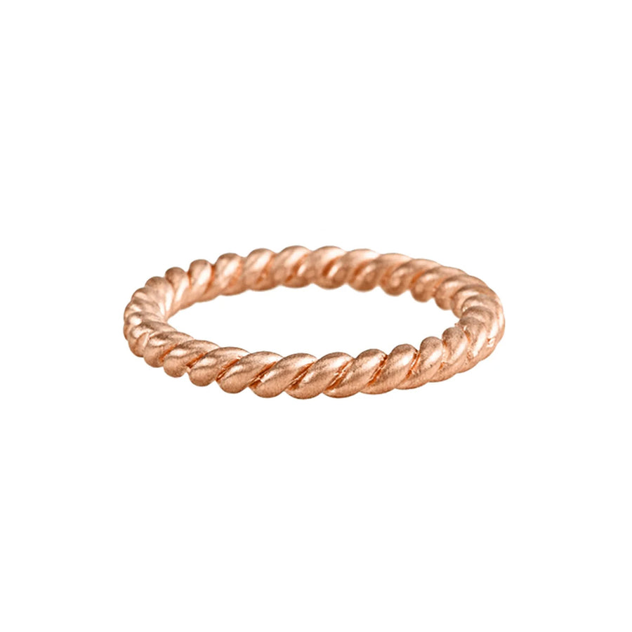 Nancy Newberg Thick Twist Ring - Rose Gold - Rings - Broken English Jewelry