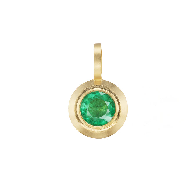 Ophelia Eve - Emerald Round Pendant