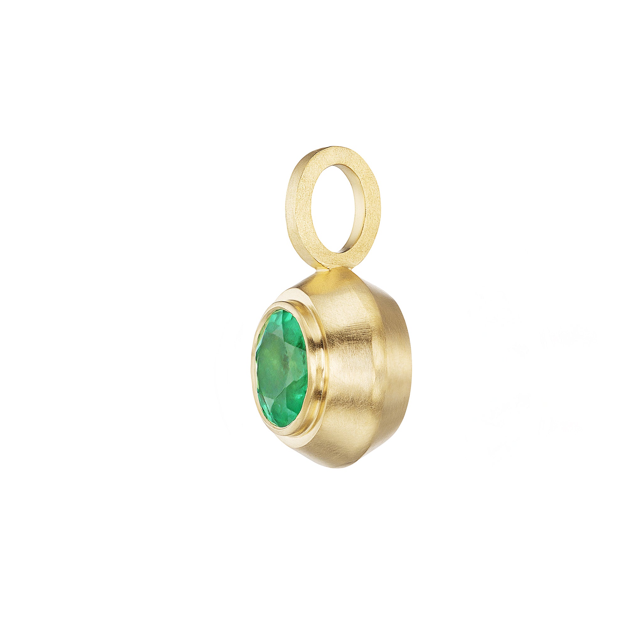 Ophelia Eve - Emerald Round Pendant