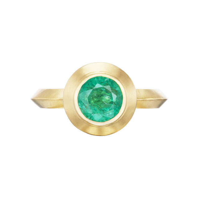 Emerald Mini Round Ring