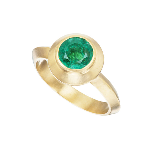 Emerald Mini Round Ring
