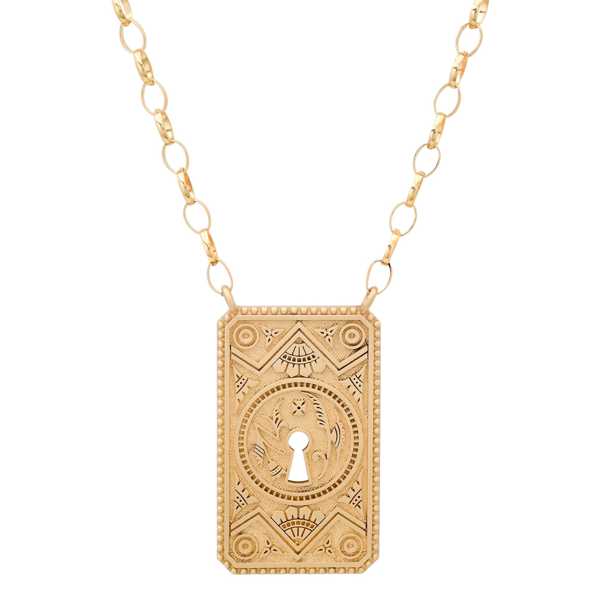 Antique Garden Gate Doorplate Necklace