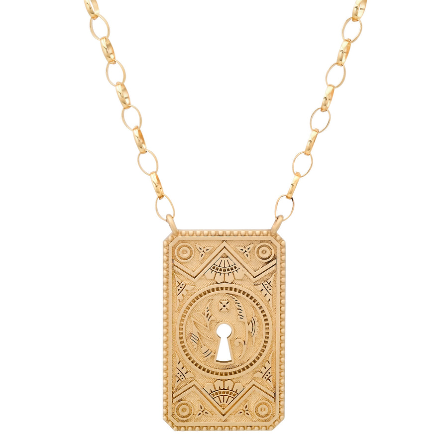 Antique Garden Gate Doorplate Necklace