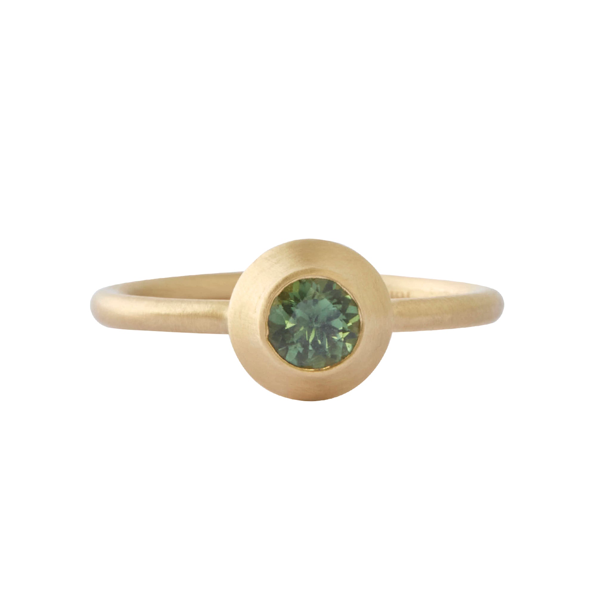 Green Tourmaline Band Ring