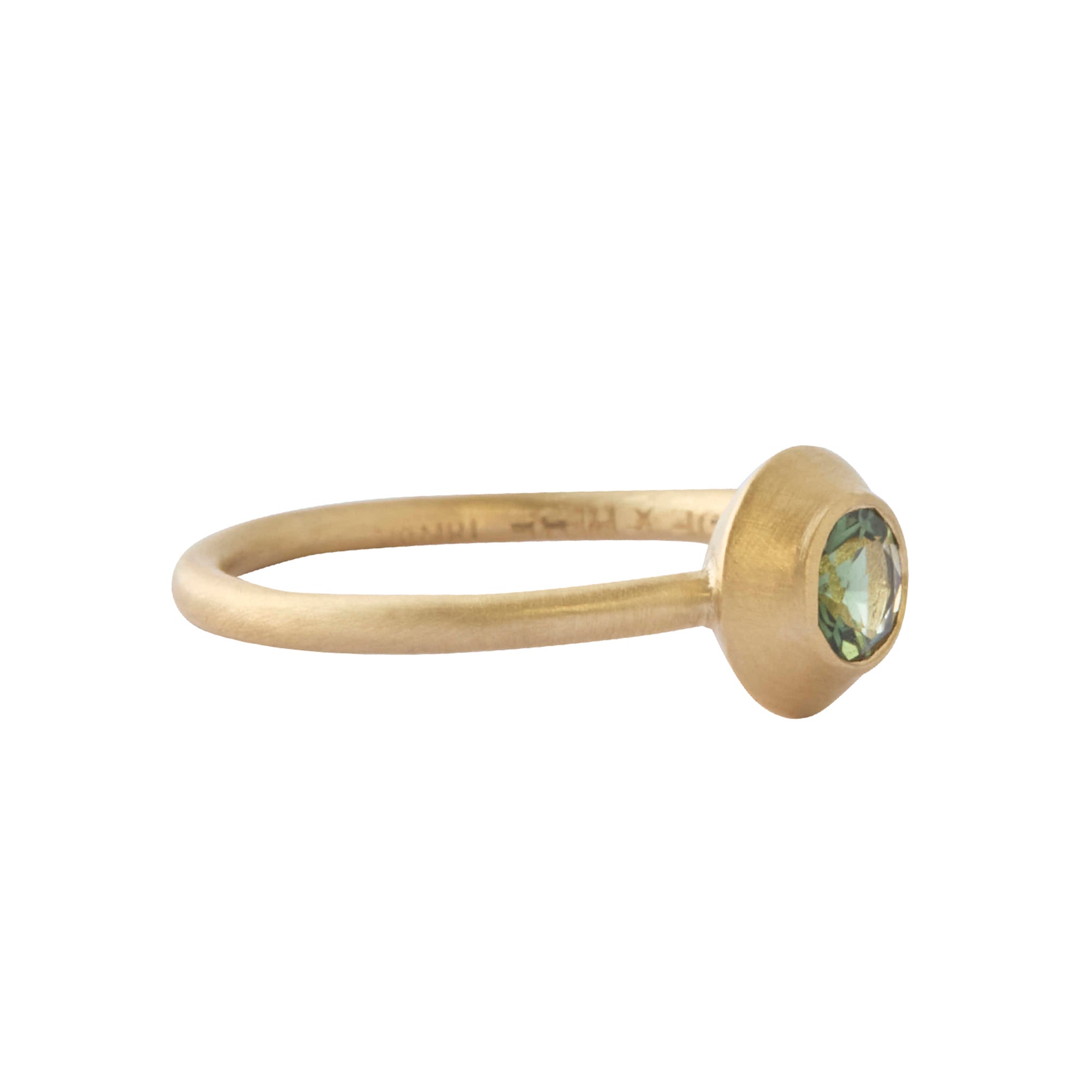 Green Tourmaline Band Ring