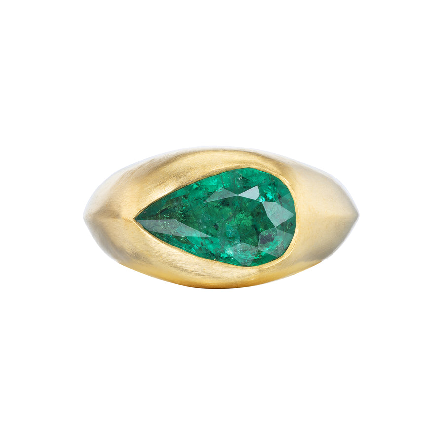 Iris Pear Emerald Ring