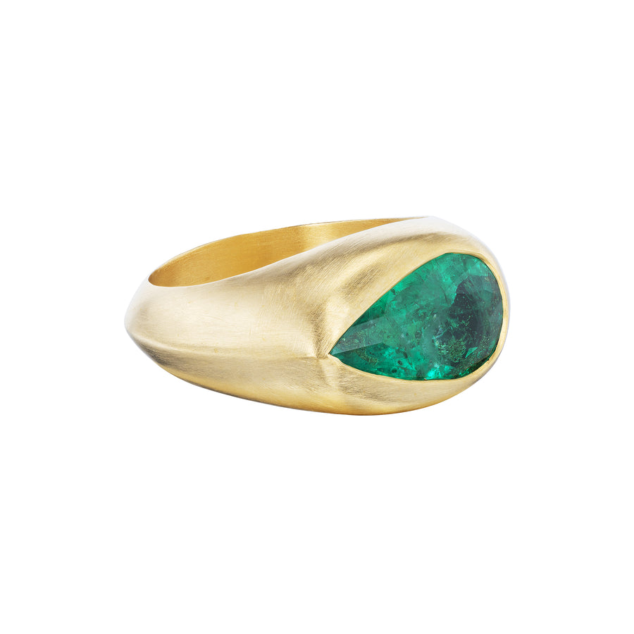 Iris Pear Emerald Ring