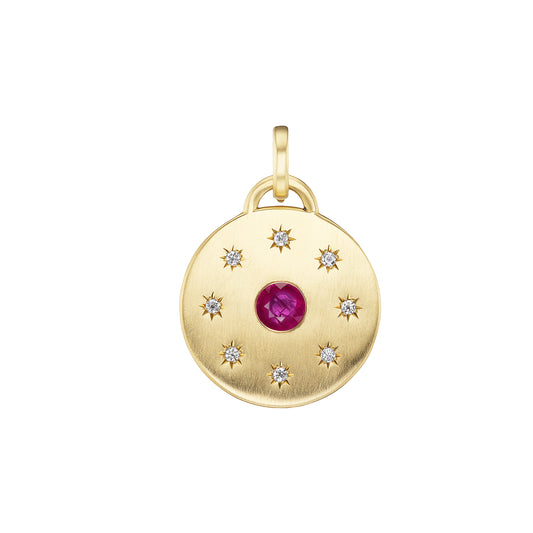 Ruby and Diamond Bloom Charm - Main Img