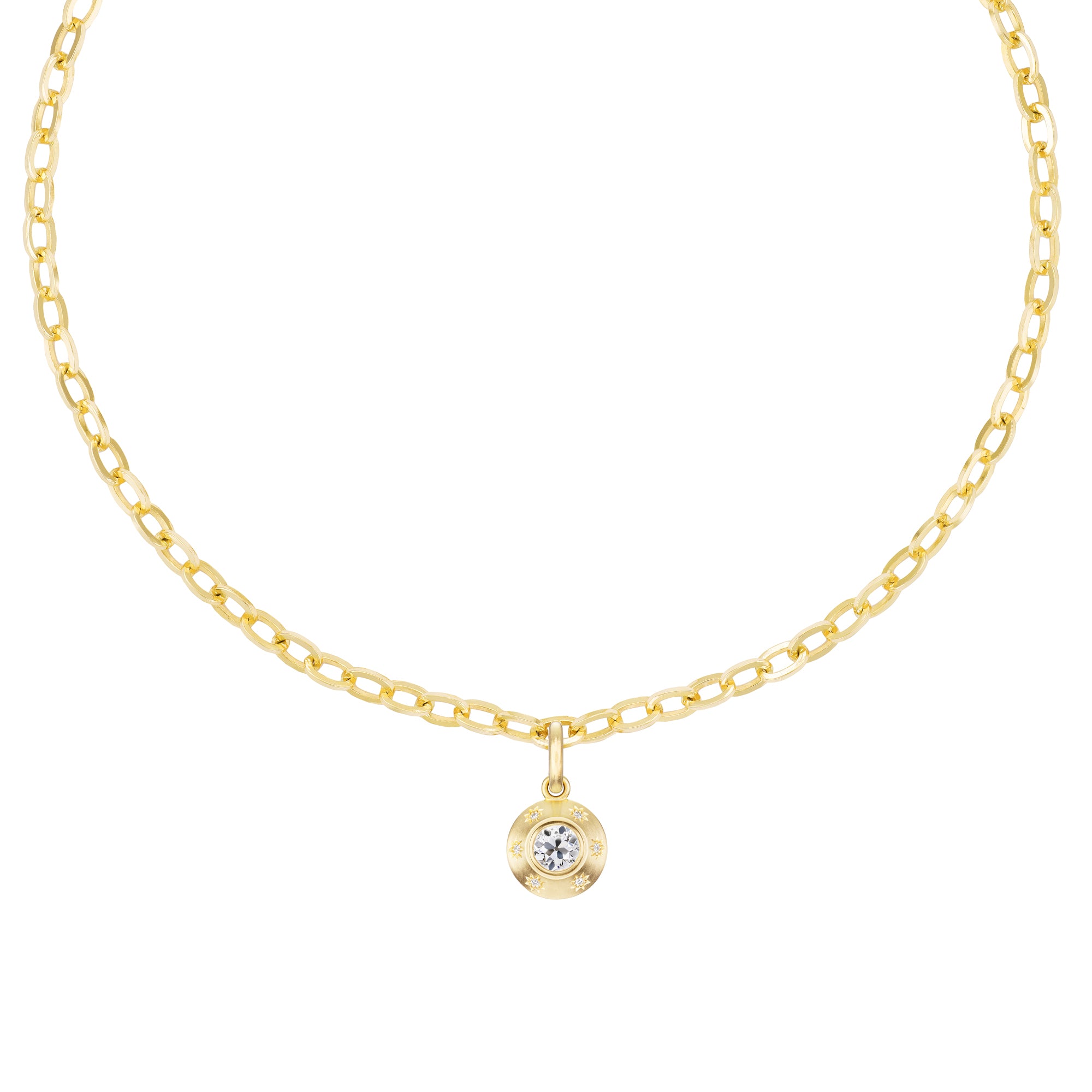 European Cut Diamond Starburst Charm