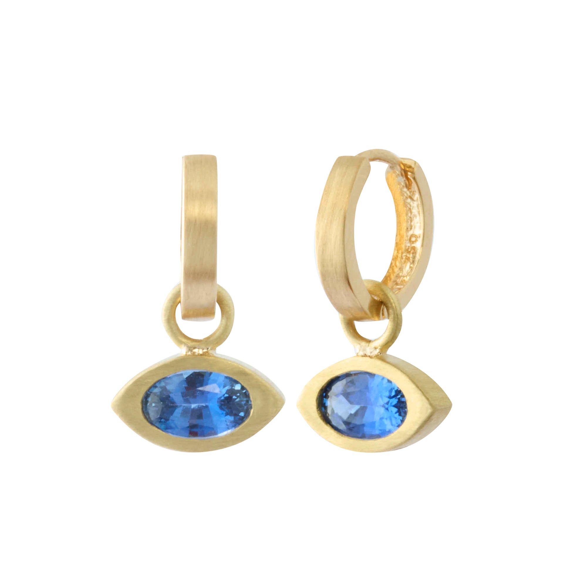 Tanzanite Eye Hoop Earrings