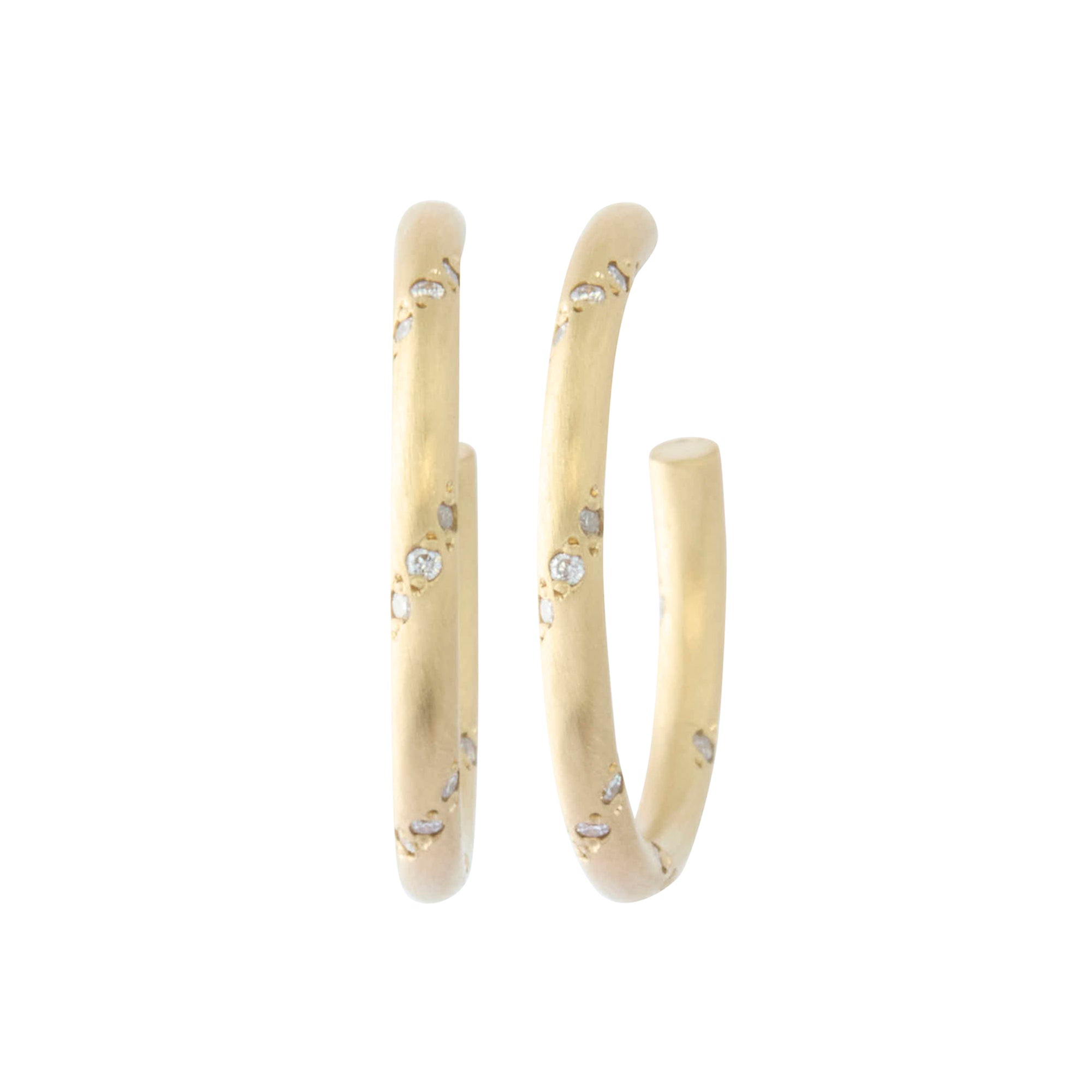 Diamond Swirl Hoop Earrings