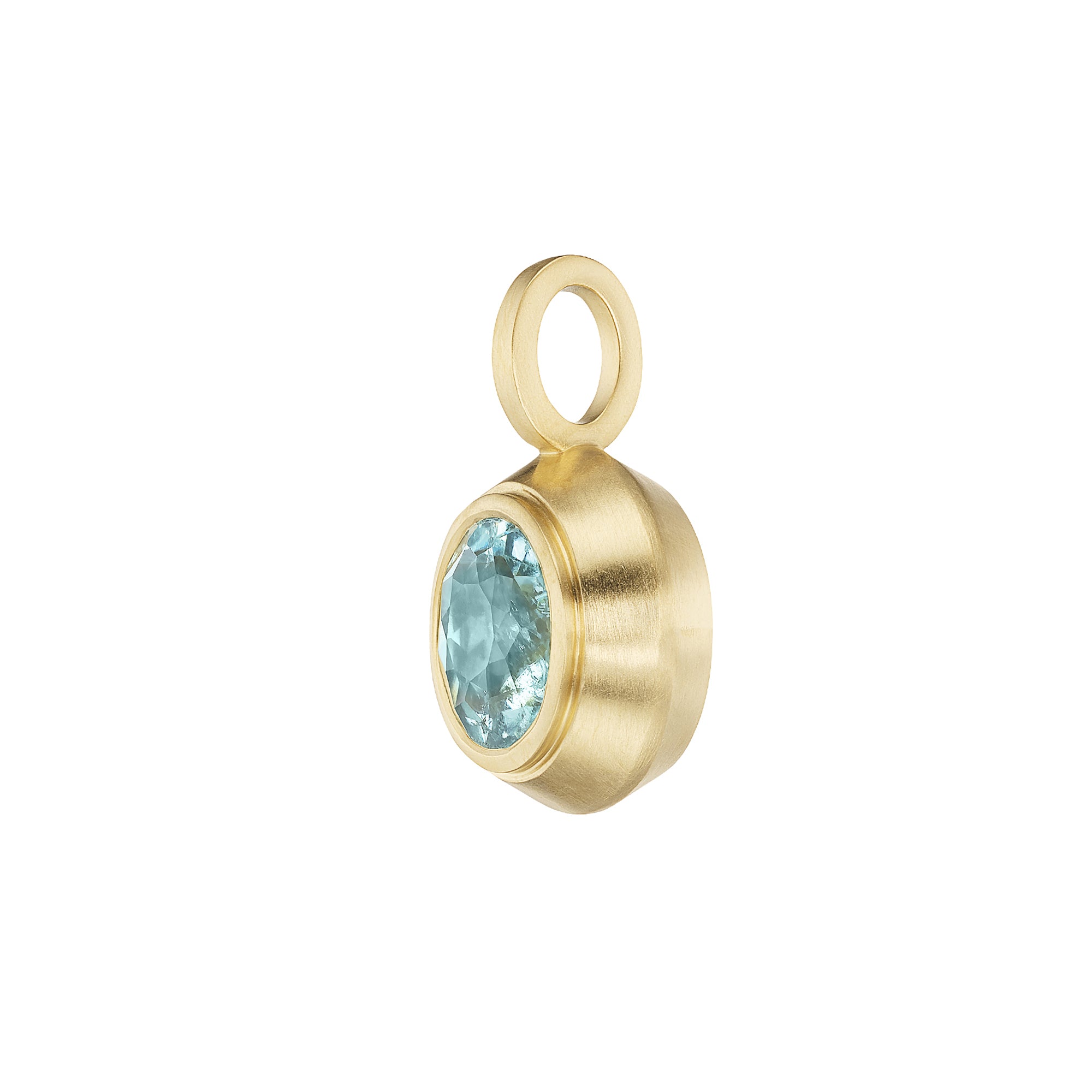 Ophelia Eve - Blue Tourmaline Round Pendant
