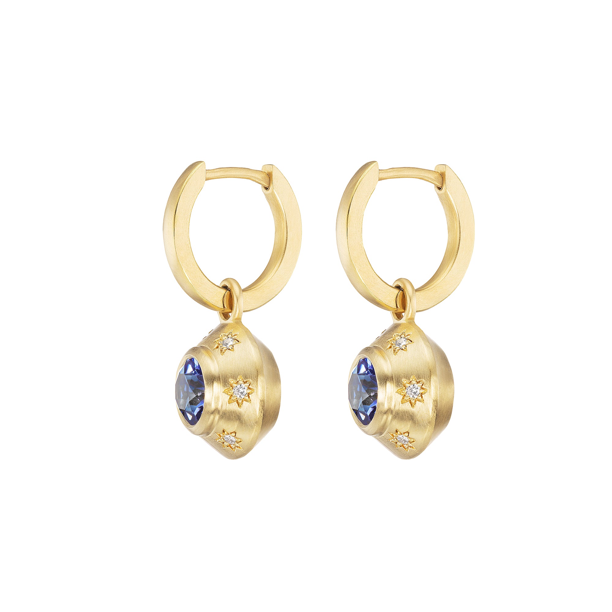 Ophelia Eve - Tanzanite Star Drop Hoops