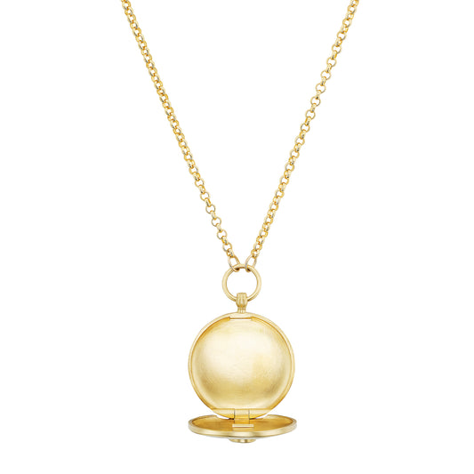 Blue Tourmaline Timekeeper Locket Necklace