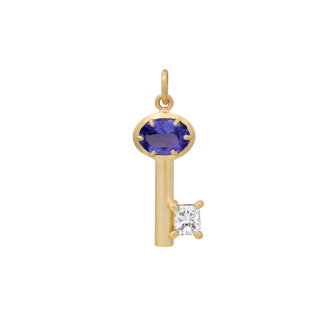 Ophelia Eve - Tanzanite and Diamond Wilding Key Pendant