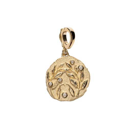 Large Olive Branch Coin Charm - Main Img