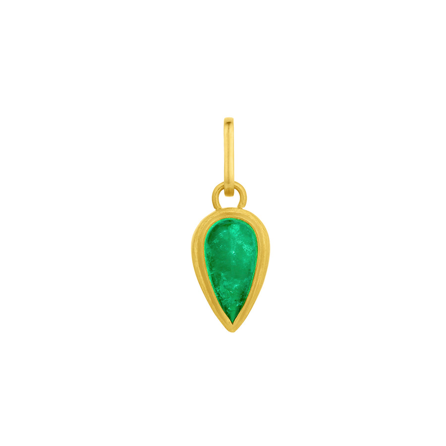 Emerald Pear Frame Pendant