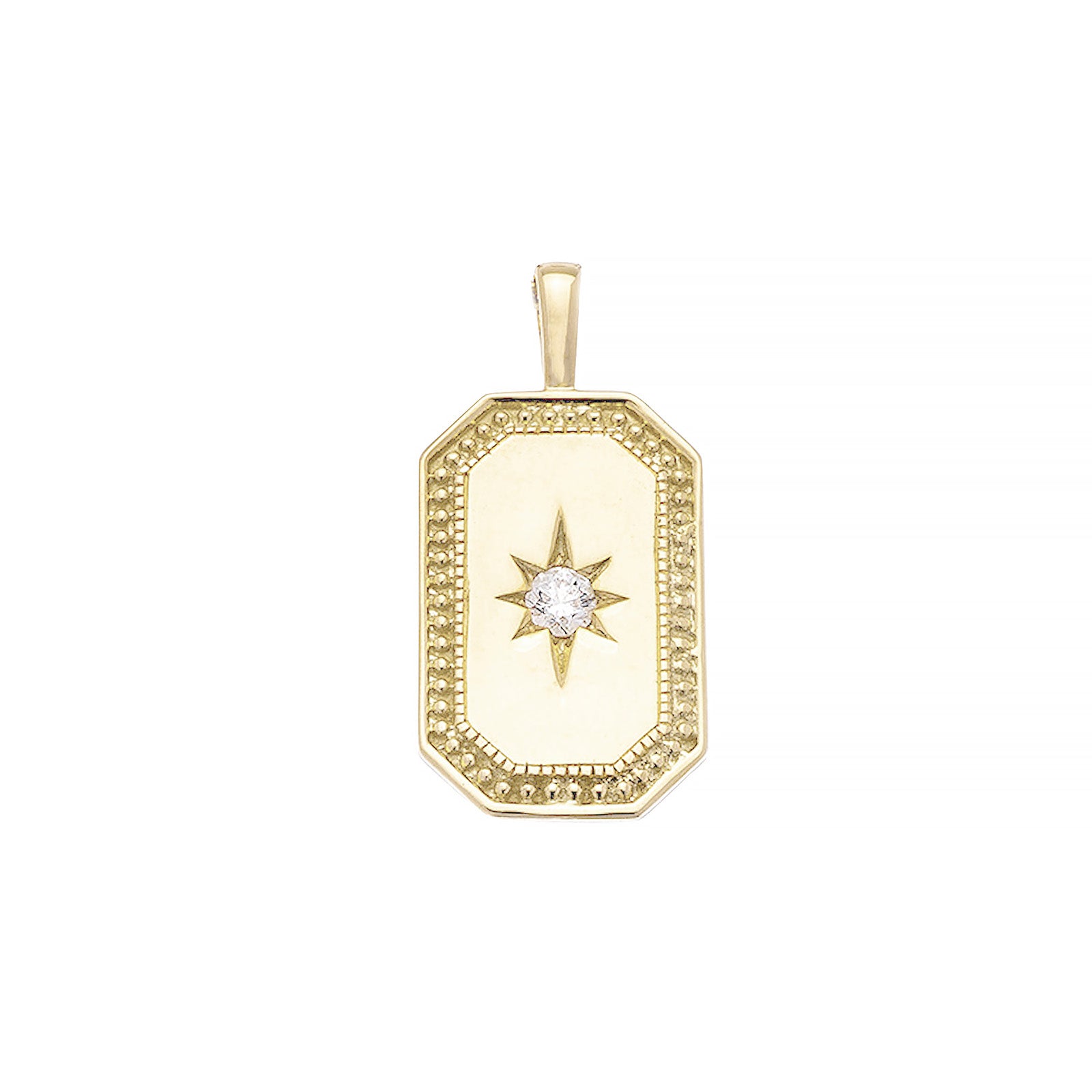 Celeste Tag Charm - Yellow Gold