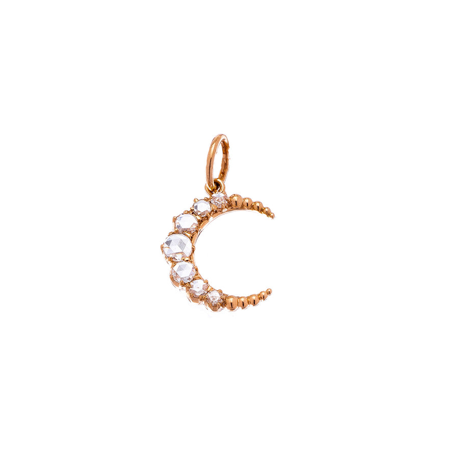 Sethi Couture Rose Crescent Pendant - Rose Gold - Charms & Pendants - Broken English Jewelry