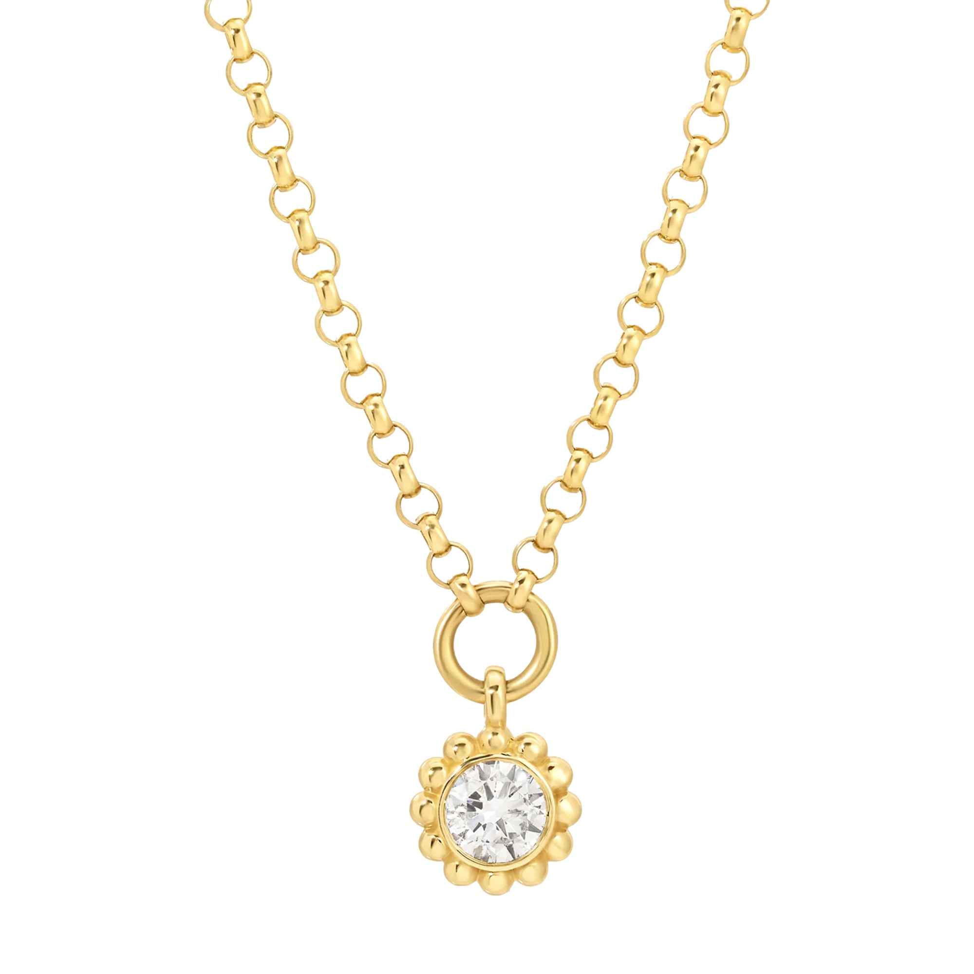 Round Diamond Solitaire Necklace