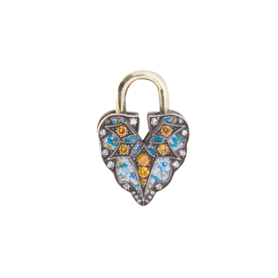 Ombre Micro Mosaic Aspen Leaf Padlock