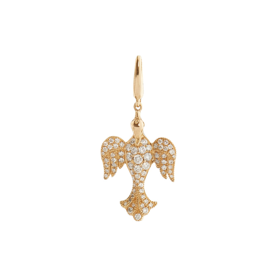 Arman Sarkisyan Diamond Dove Charm - Charms & Pendants - Broken English Jewelry front view