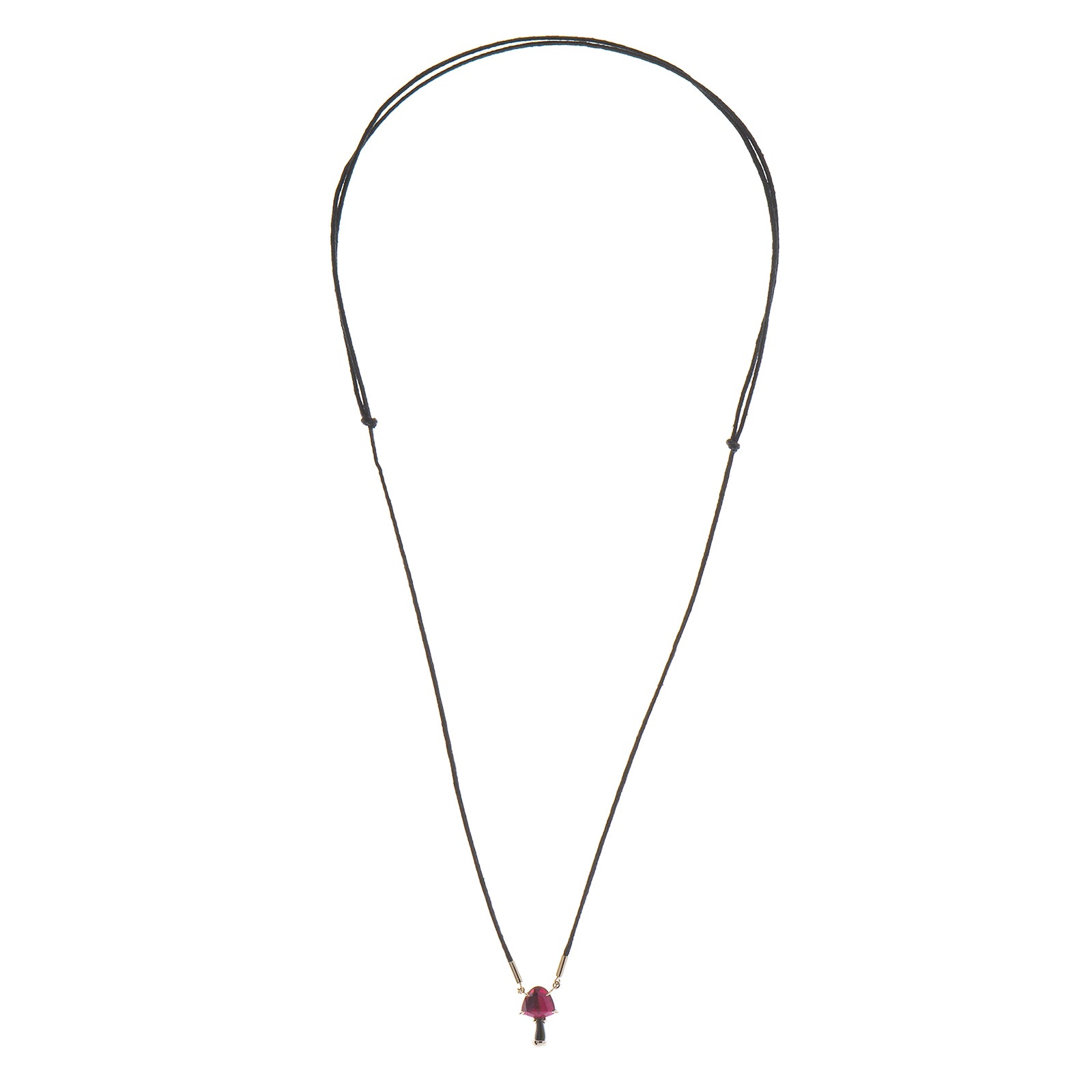 Ara Vartanian Rubellite Mushroom Pendant Necklace top view