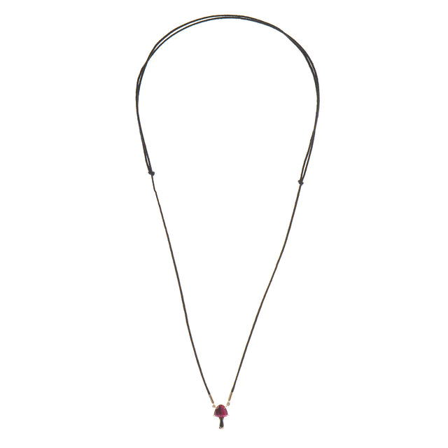 Ara Vartanian Rubellite Mushroom Pendant Necklace top view