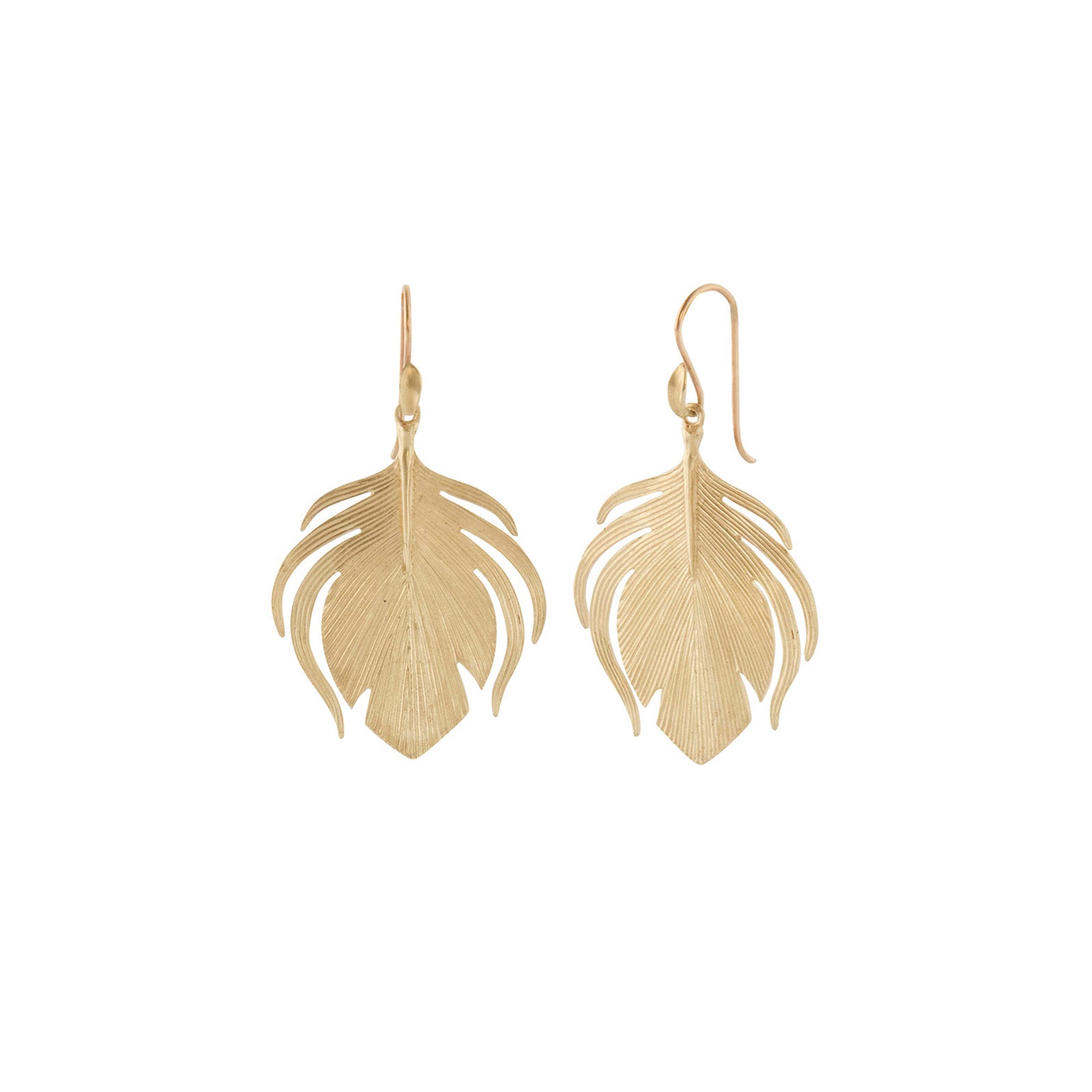 Annette Ferdinandsen Peacock Feather Earrings - Earrings - Broken English Jewelry