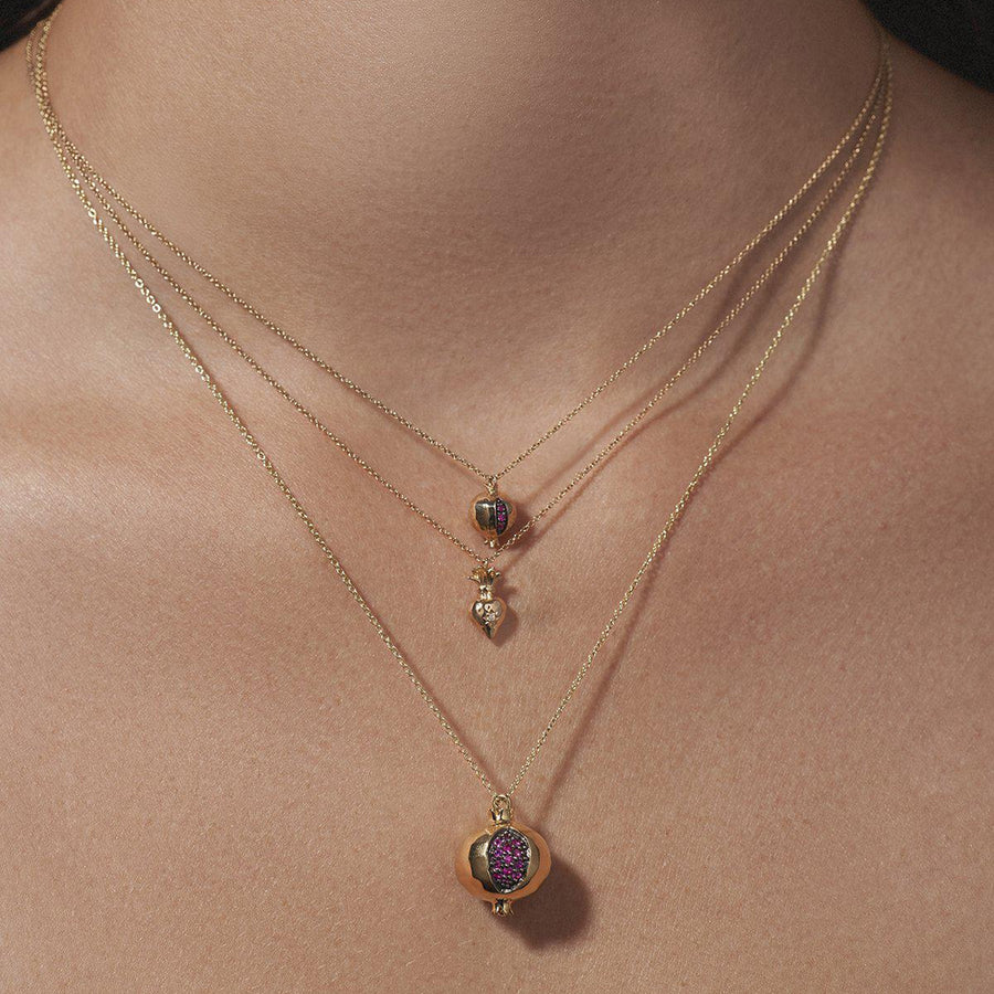 Pamela Love Mini Ruby Hera Pendant Necklace - Necklaces - Broken English Jewelry on model