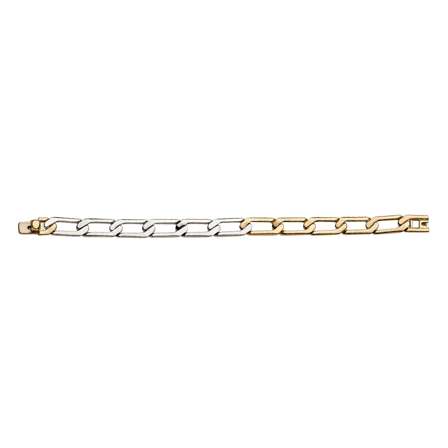 Prasi 2-Tone Fatto a Mano Chain Bracelet, top view
