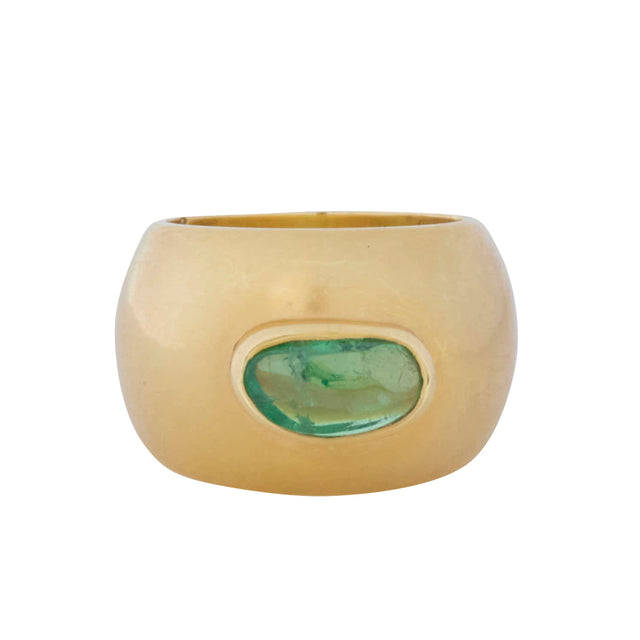 Mint Green Tourmaline Ibis Pinkie Ring