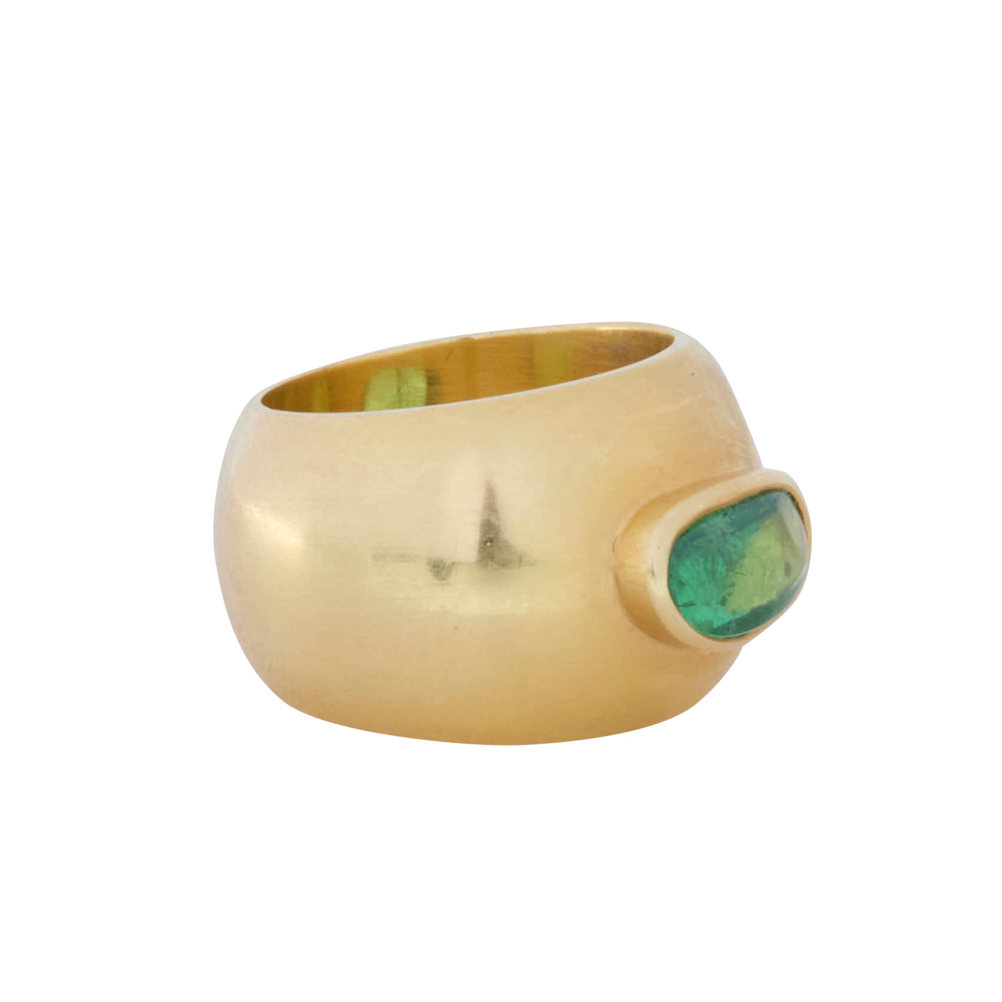 Mint Green Tourmaline Ibis Pinkie Ring