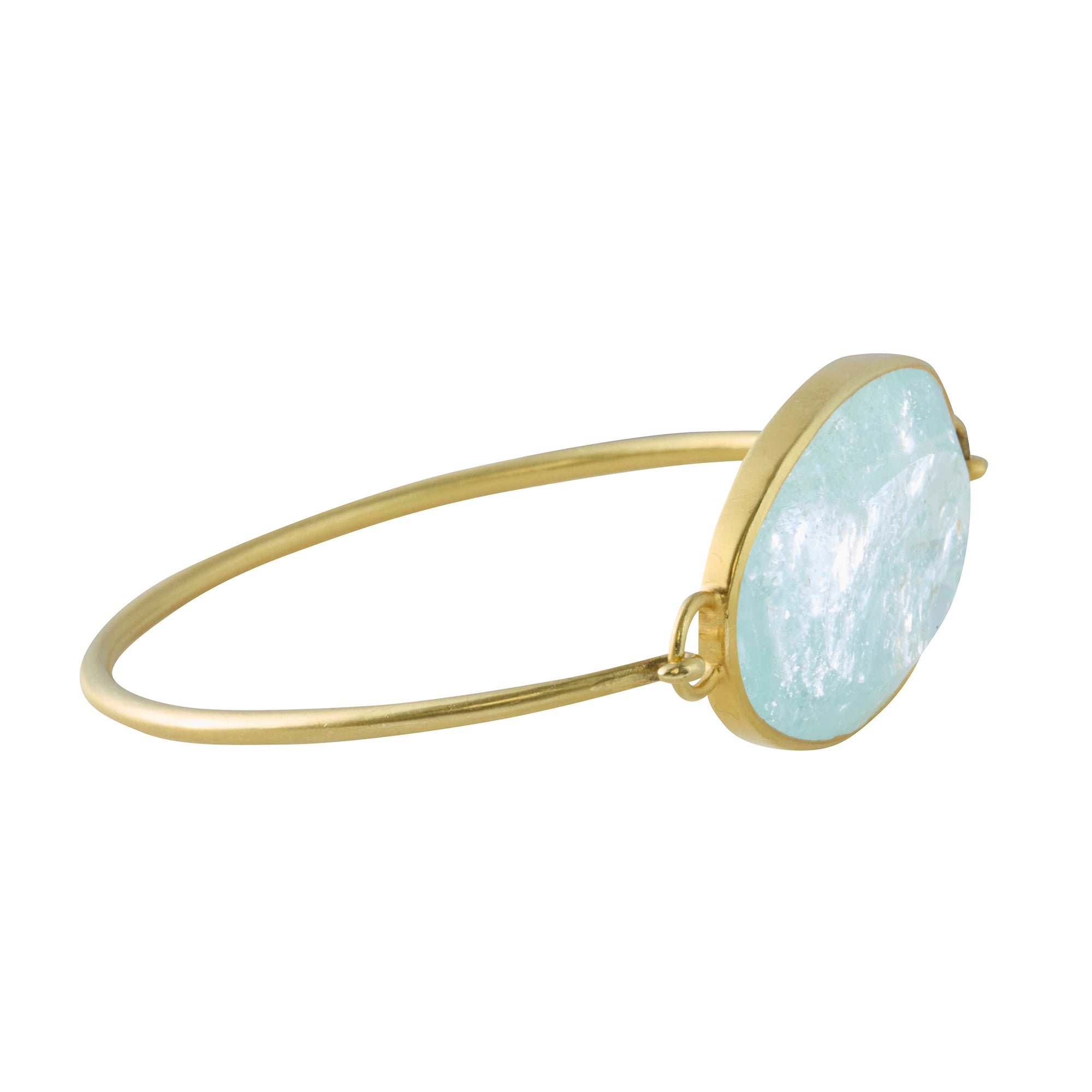 Aquamarine Koh-I-Noor Cuff Bangle
