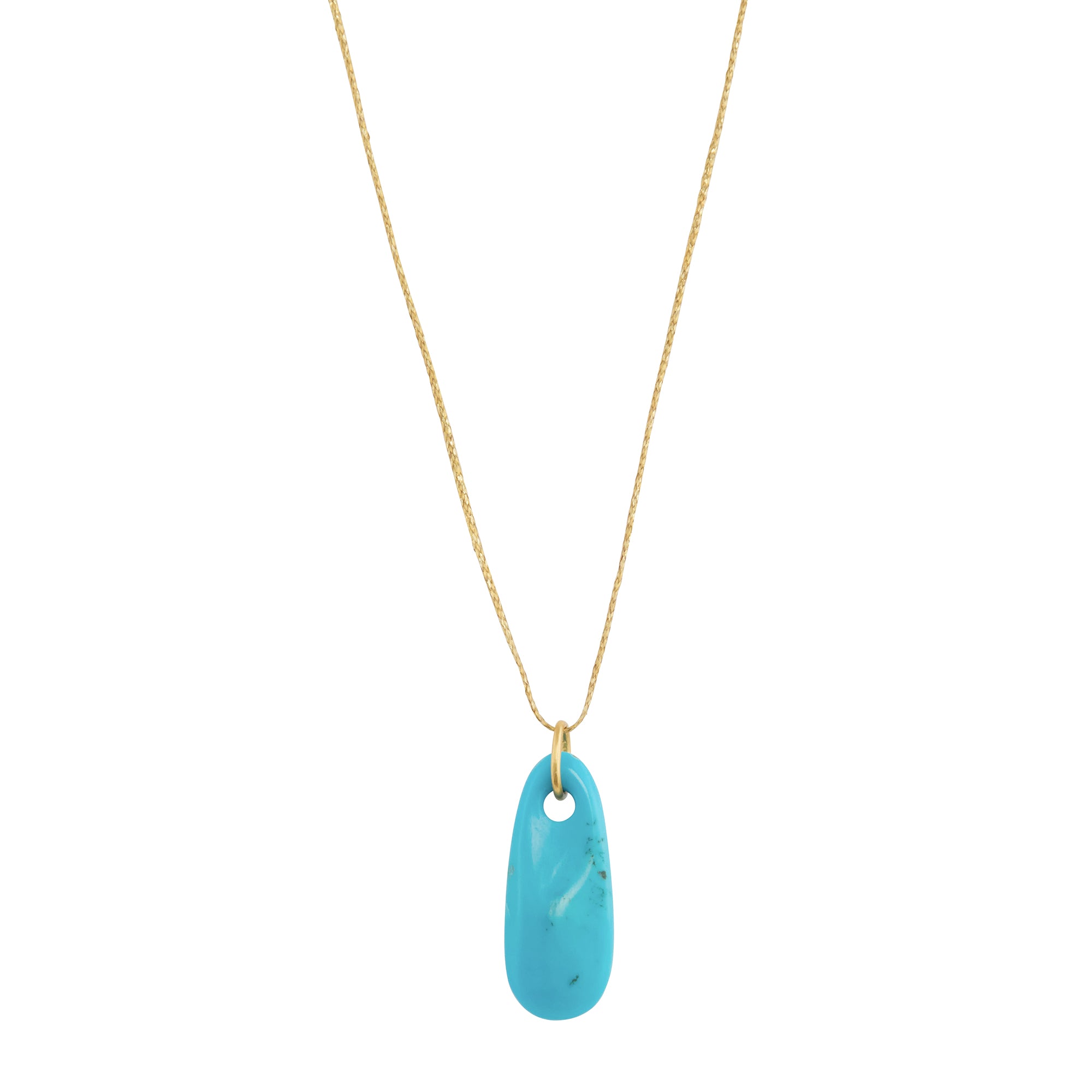Pippa Small - Turquoise Hathor Drill & Loop Pendant Necklace