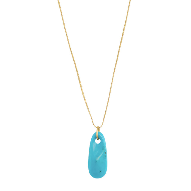 Pippa Small - Turquoise Hathor Drill & Loop Pendant Necklace